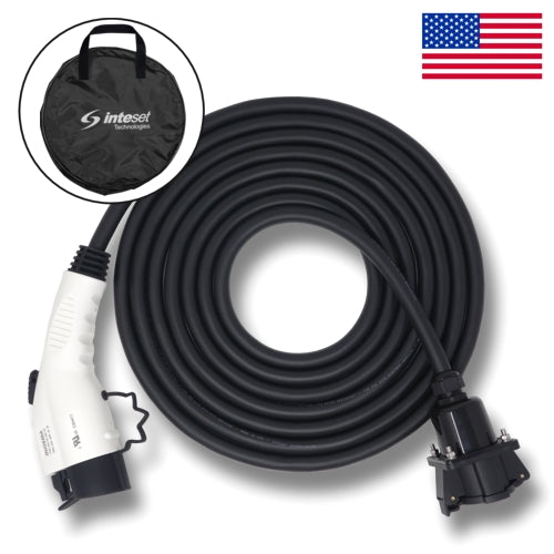 Electric Vehicle Extension Cable - 40 Amp - 12', 21', 30' - Ultra Flex - Made In USA