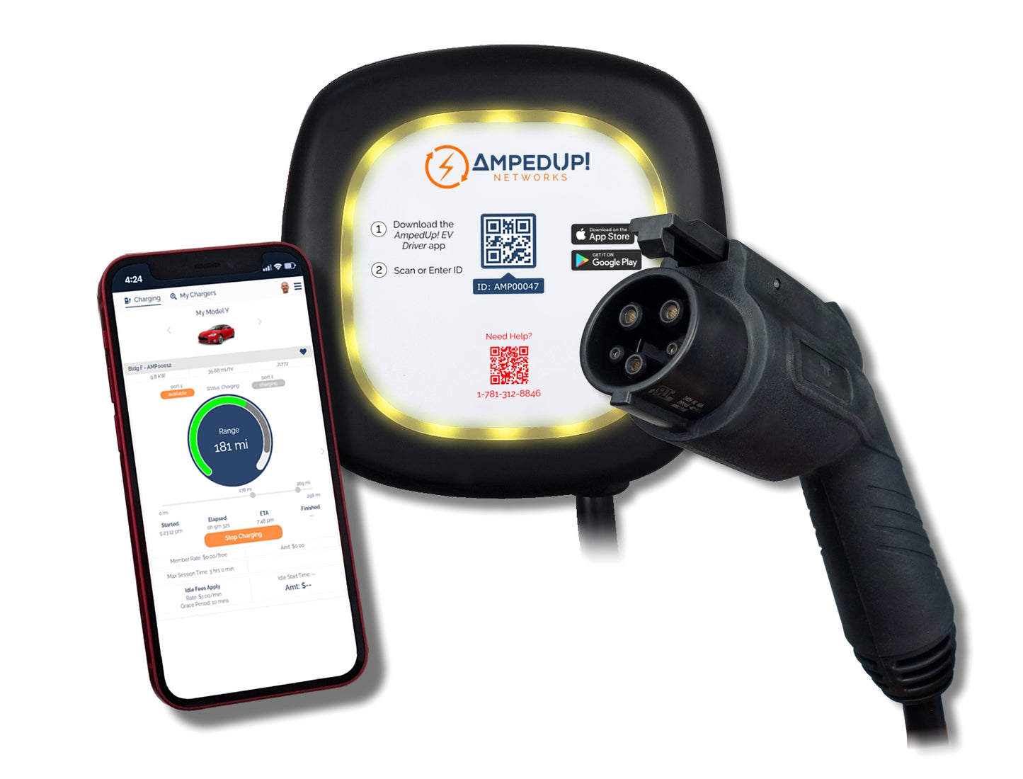 Wallbox Pulsar Plus Level 2 Smart EV 48 Amp Charger, WiFi, Bluetooth, Energy Star and UL Certified, 25ft Cable, Indoor & Outdoor EVSE, Hardwired, Assembled in USA. Authorized Dealer