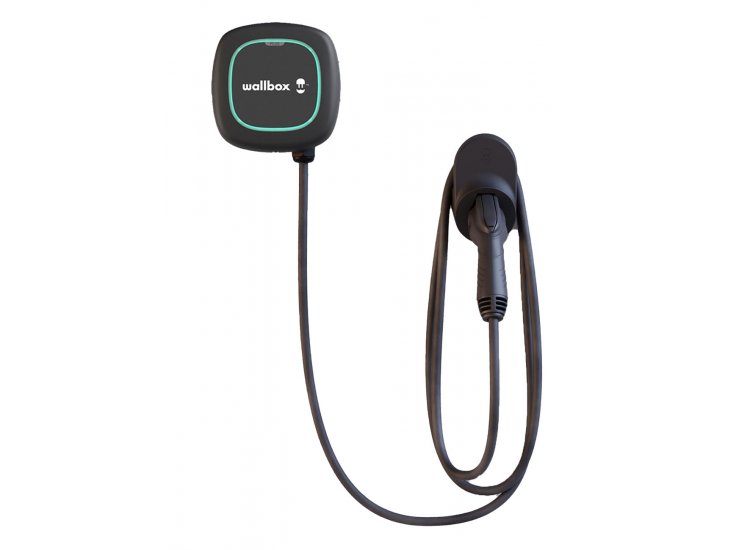 Wallbox Pulsar Plus Level 2 Smart EV 48 Amp Charger, WiFi, Bluetooth, Energy Star and UL Certified, 25ft Cable, Indoor & Outdoor EVSE, Hardwired, Assembled in USA. Authorized Dealer