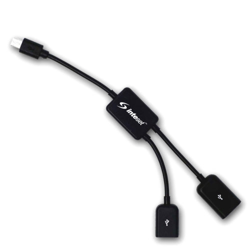 Inteset - Micro USB to 2x USB 2.0 ~ OTG Y Cable
