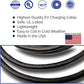 Inteset 25' 40A EV Charger J-1772 Plug Replacement Cable, Charger End Bare Wire for Easy Replacement of Original Cable on Chargers up to 40 Amps, Made in the USA.