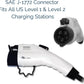 Inteset 25' 40A EV Charger J-1772 Plug Replacement Cable, Charger End Bare Wire for Easy Replacement of Original Cable on Chargers up to 40 Amps, Made in the USA.