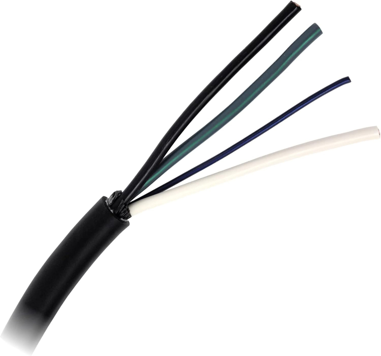 Inteset 25' 48A EV Charger J-1772 Plug Replacement Cable, Charger End Bare Wire for Easy Replacement of Original Cable on Chargers up to 48 Amps, Made in the USA.