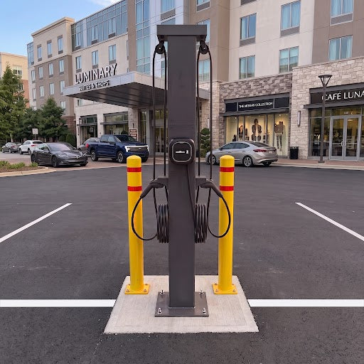 Universal Dual Pedestal for Level 2 EV Chargers without Dual CMS