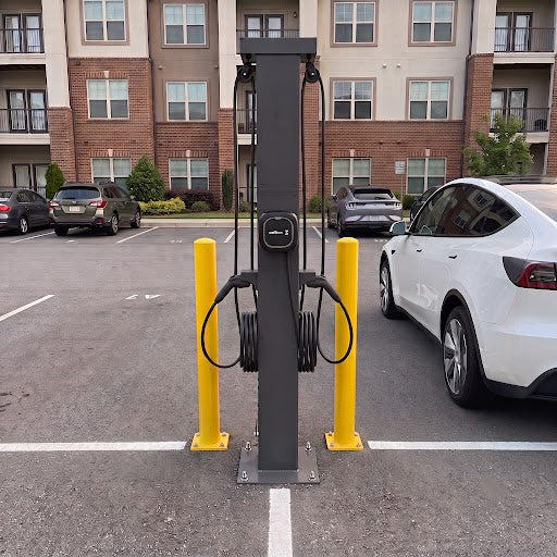 Universal Dual Pedestal for Level 2 EV Chargers without Dual CMS
