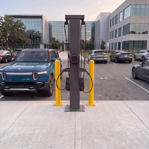 Universal Dual Pedestal for Level 2 EV Chargers without Dual CMS