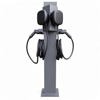 Front Facing Mount for Universal Pedestal for Level 2 EV Chargers (V Shape Mounting Only)
