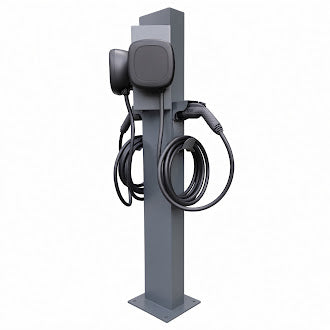 Front Facing Mount for Universal Pedestal for Level 2 EV Chargers (V Shape Mounting Only)