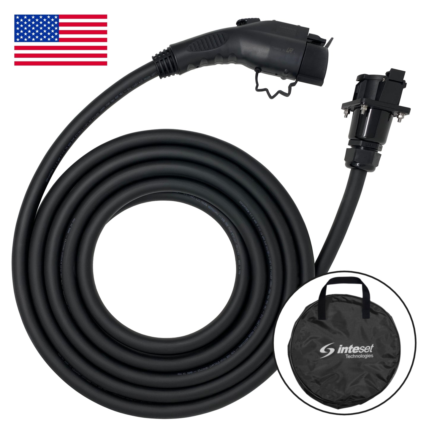Electric Vehicle Extension Cable - 48 Amp - 20', 30' - Ultra Flex - Made In USA