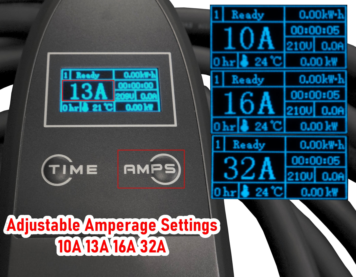 Inteset 10 to 32 Amp Portable EV Charger